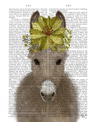 Donkey Sunflower Book Print