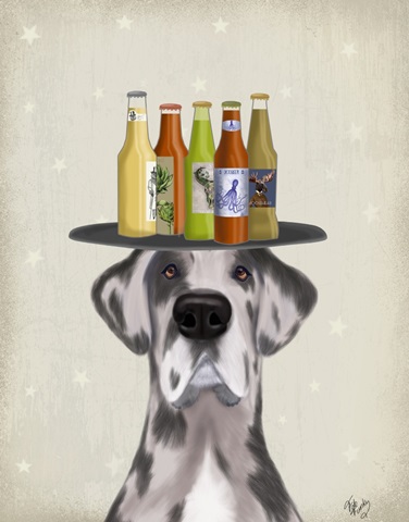 Great Dane Harlequin Beer Lover