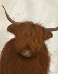 Highland Cow 3, Portrait