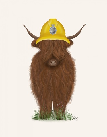 Highland Cow Fireman