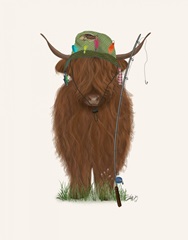 Highland Cow Fisherman