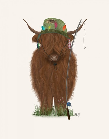 Highland Cow Fisherman