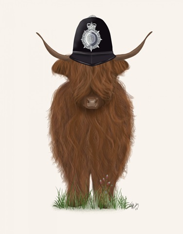 Highland Cow Policeman