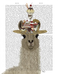 Llama Ice Cream Hat Book Print