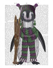 Penguin Skis Book Print