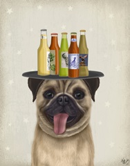 Pug Fawn Beer Lover