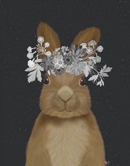 Rabbit, White Flowers