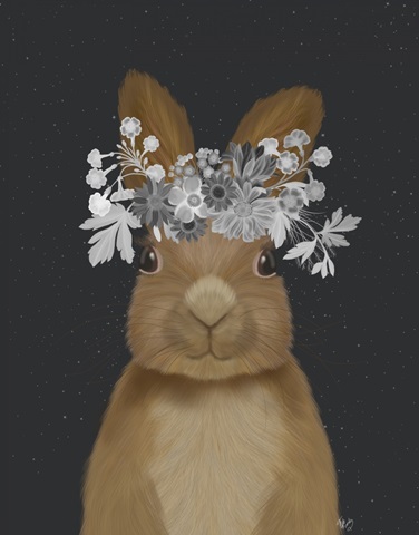 Rabbit, White Flowers