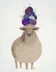 Sheep with Wool Hat, Full
