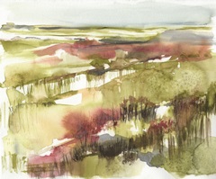 Burgundy Flower Horizon I