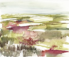 Burgundy Flower Horizon II