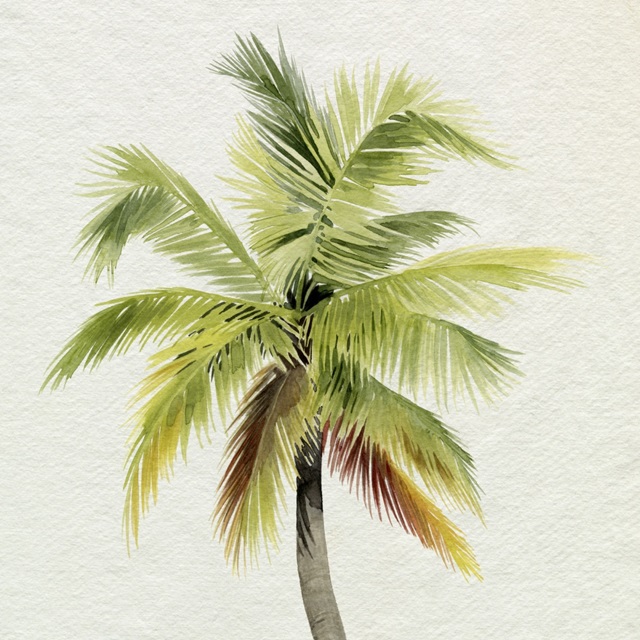Coco Watercolor Palm I