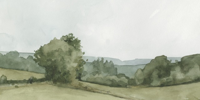 Vintage Landscape Sketch I