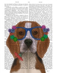 Beagle and Flower Glasses