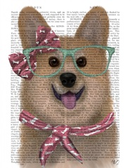 Corgi with Glasses and Scarf