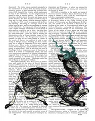 Deer with Blue Horns