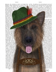 German Shepherd Lederhosen