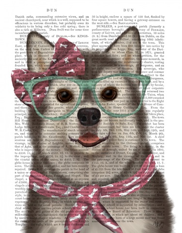 Husky with Glasses and Scarf