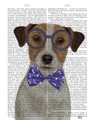 Jack Russell with Glasses and Bow Tie