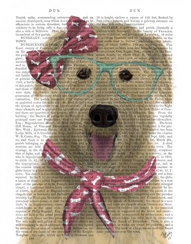 Wheaten Terrier with Glasses and Scarf