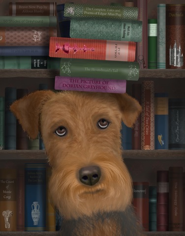 Airedale and Books