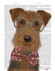 Airedale with Glasses and Bow Tie