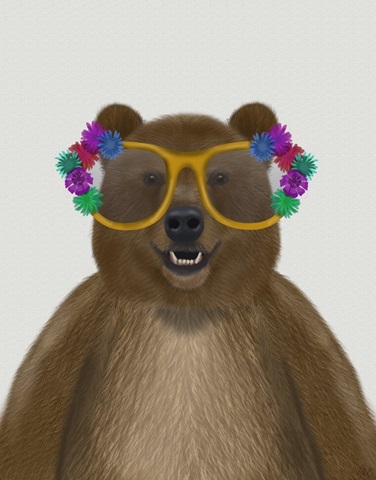 Bear and Flower Glasses