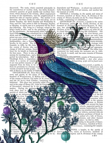 Blue Bird With Flourish