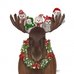 Christmas Moose and Christmas Owls Forward