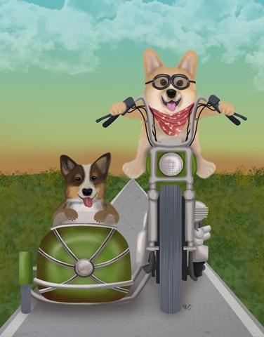 Corgi Chopper and Sidecar