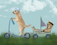 Golden Retriever Scooter