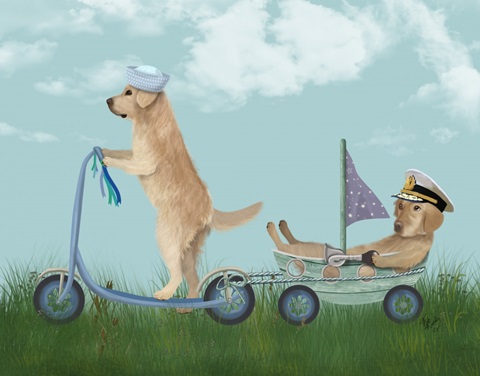 Golden Retriever Scooter