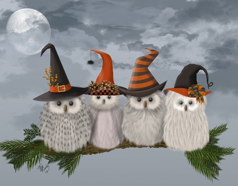 Halloween Halloween Owls on Branch