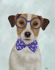 Jack Russell with Glasses and Bow Tie