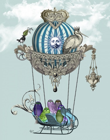 Owls in Sled Balloon