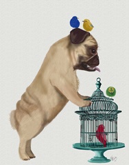 Pug and Birdcage