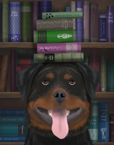 Rottweiller and Books