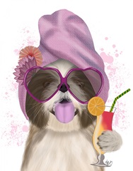 Shih Tzu with Cocktail