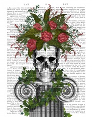 Skull with Roses and Berries