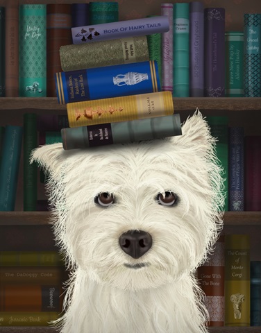 Westie and Books