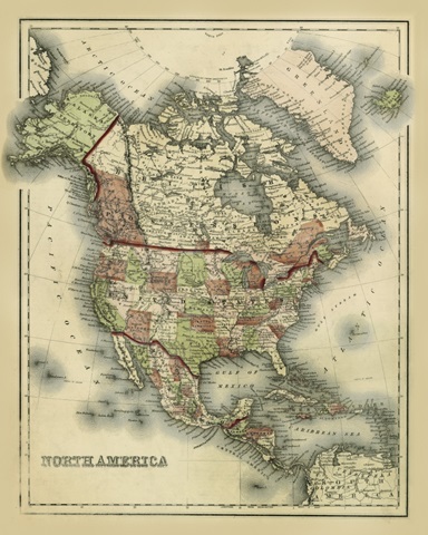 Antique Map of North America