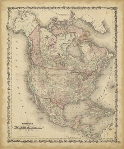 Johnson's Map of North America