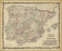 Johnson's Map of Spain & Portugal