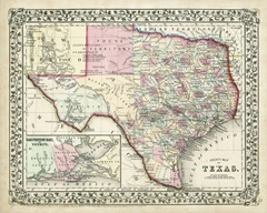 Johnson's Map of Texas