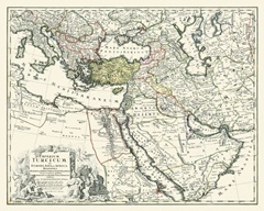 Map of Europe, Asia and Africa
