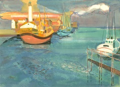 Boats in Harbor I