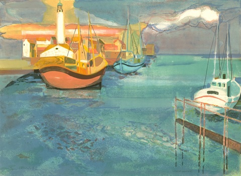Boats in Harbor I