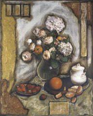 Collage on Art Paper with Gold II