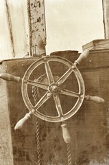 Sepia Ship's Wheel II