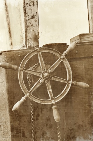 Sepia Ship's Wheel II